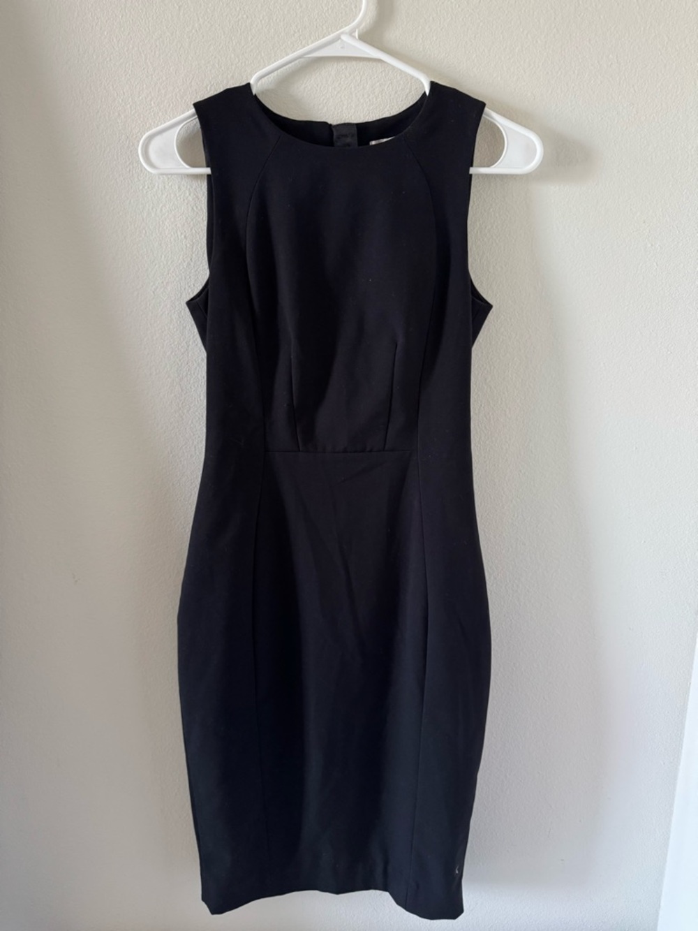 H&M Fitted Business Casual Sleeveless Black Dress
